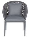 Lot de 2 chaises de jardin de couleur grise LIPARI_808176