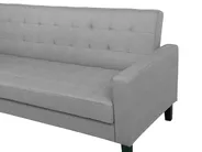 Sofa Bed 3 Seater VEHKOO Fabric Light Grey_719318