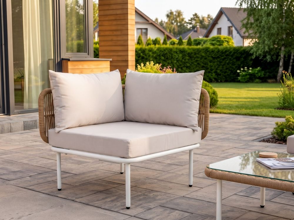 Tuin hoekmodule BAUCINA Lichtbeige