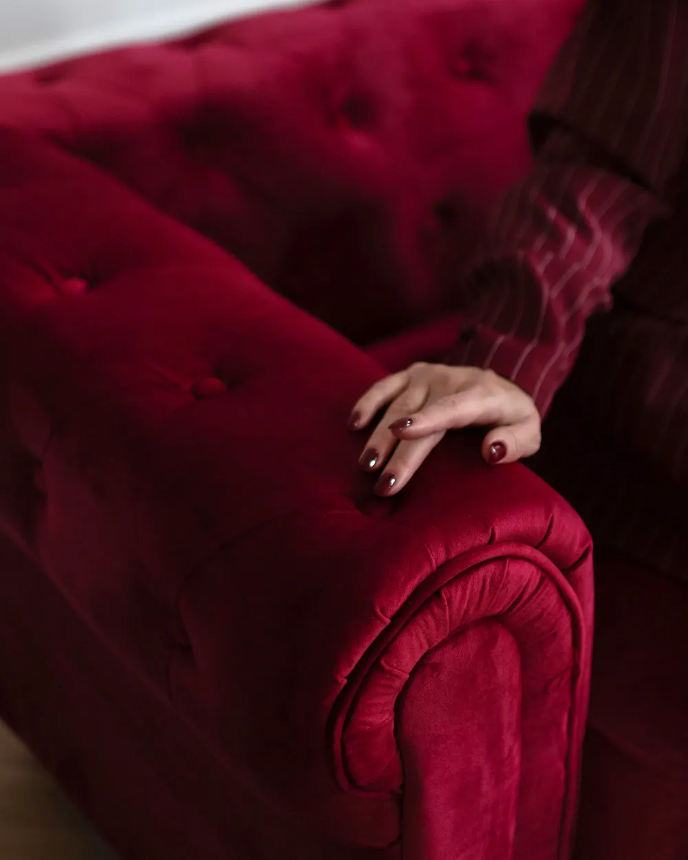 Armchair CHESTERFIELD Velvet Burgundy_1182611