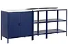 Conjunto de 3 muebles de cocina exterior VILAMA Azul Metal