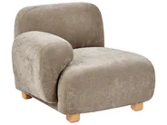 Divano modulare 2 posti AMLI con ottomana Tessuto Beige_1070311