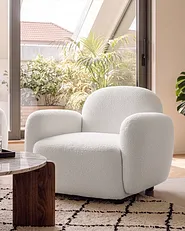 Fotel JULE Boucle Złamana biel_1144874