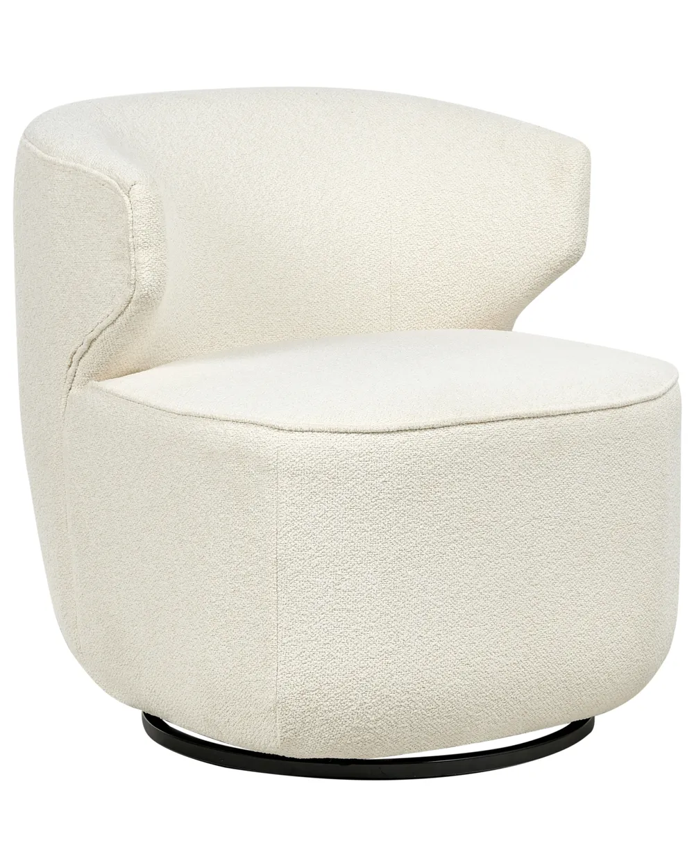 Swivel Armchair MOLLEBY Boucle Off-White_1005858