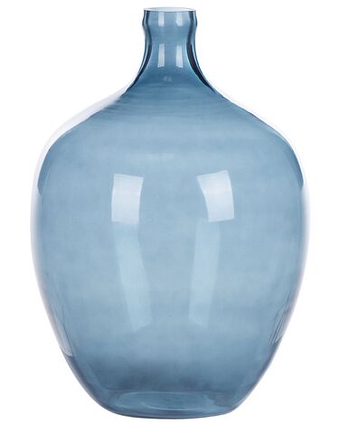 Bloemenvaas blauw glas 39 cm ROTI