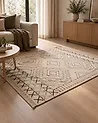 Rug ZEYNE Beige 140 x 200 cm Cotton