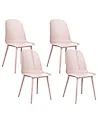 Set of 4 Dining Chairs EMORY Pastel Pink