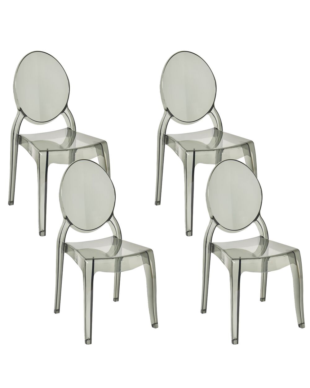 Set van 4 eetkamerstoelen MERTON Zwart