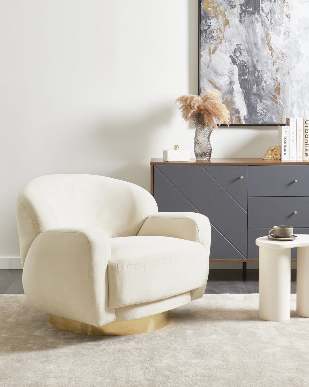 Fauteuil LEJRE Tissu Beige clair