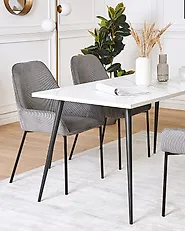 Esszimmerstuhl 2er Set LOVERNA Cord Grau_1179501