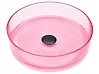 Lavabo sobre encimera TOLOSA ⌀ 36 cm Solid Surface Rosa