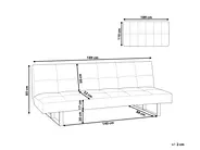 Sofa Bed 3 Seater DERBY Faux Leather Black_700280