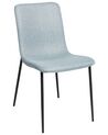 Lot de 4 chaises en tissu bleu clair GLENDIVE _929010