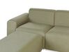 Lounge Set olivgrün 7-Sitzer modular mit 2 Ottomanen BATTIFOLLO_933611