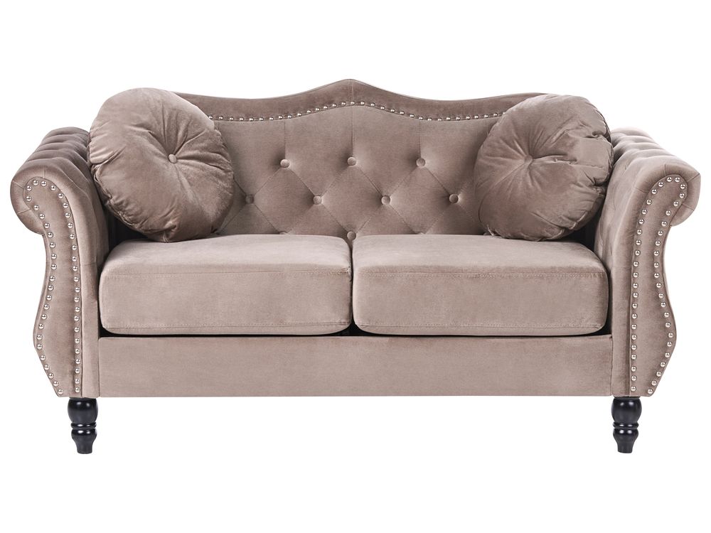 Sofa 2 Seater SKIEN Velvet Taupe