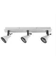 Faretto a 3 luci BARO Regolabile Metallo Bianco_828930