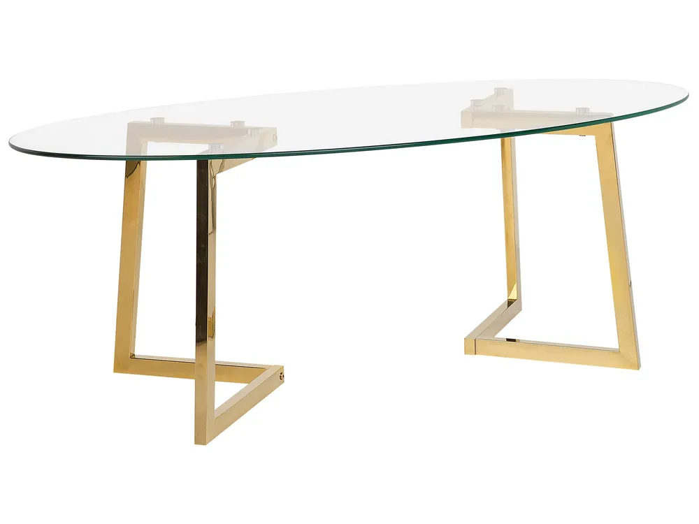 Coffee Table FRESNO Glass Gold