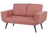 Rózsaszín kárpitozott kanapéágy BREKKE_915295