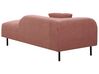 Left Hand Boucle Chaise Lounge Pink LE CRAU_923693