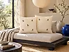 Dekokissen 2er Set TALINUM 45 x 45 cm Samtstoff Beige Tiermuster