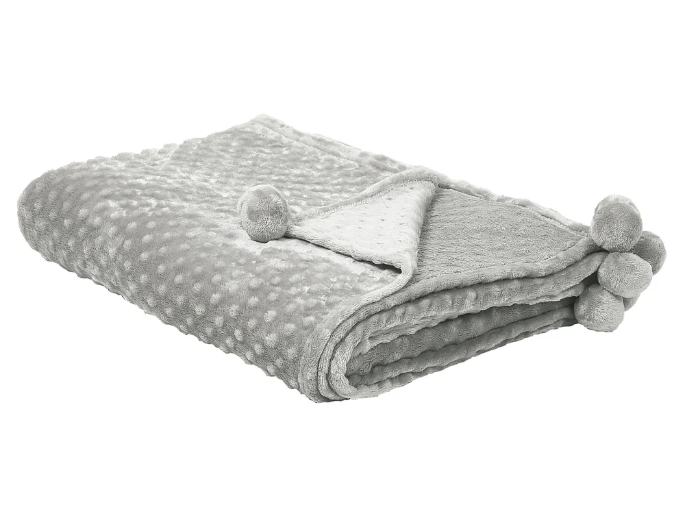 Kuscheldecke SAMUR 150 x 200 cm Hellgrau