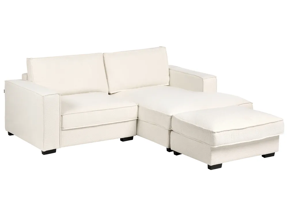 Corner Sofa KOLDING with Ottoman Boucle Light Beige Left Hand_1008325