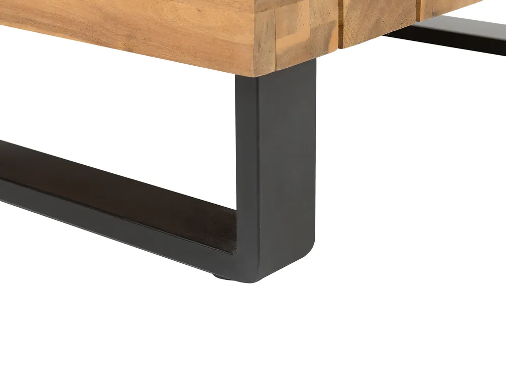 Set di divani angolari da giardino 5 posti MYKONOS Legno di acacia certificato Grigio scuro Lato destro_737852