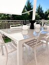 Table de jardin en aluminium et verre grise 160 x 90 cm CATANIA_805426