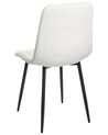 Lot de 4 chaises de salle à manger en velours blanc cassé KALISPELL_929030