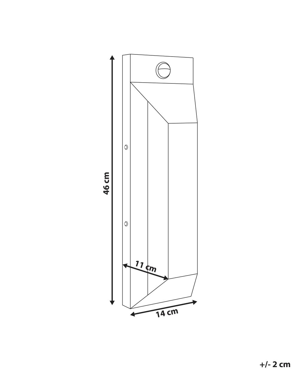 Outdoor LED Wall Light MAWZA with Motion Sensor Black_985761
