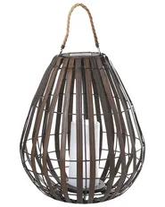 Lanterna a energia solare LUFUPA 61 cm Marrone scuro_1042478