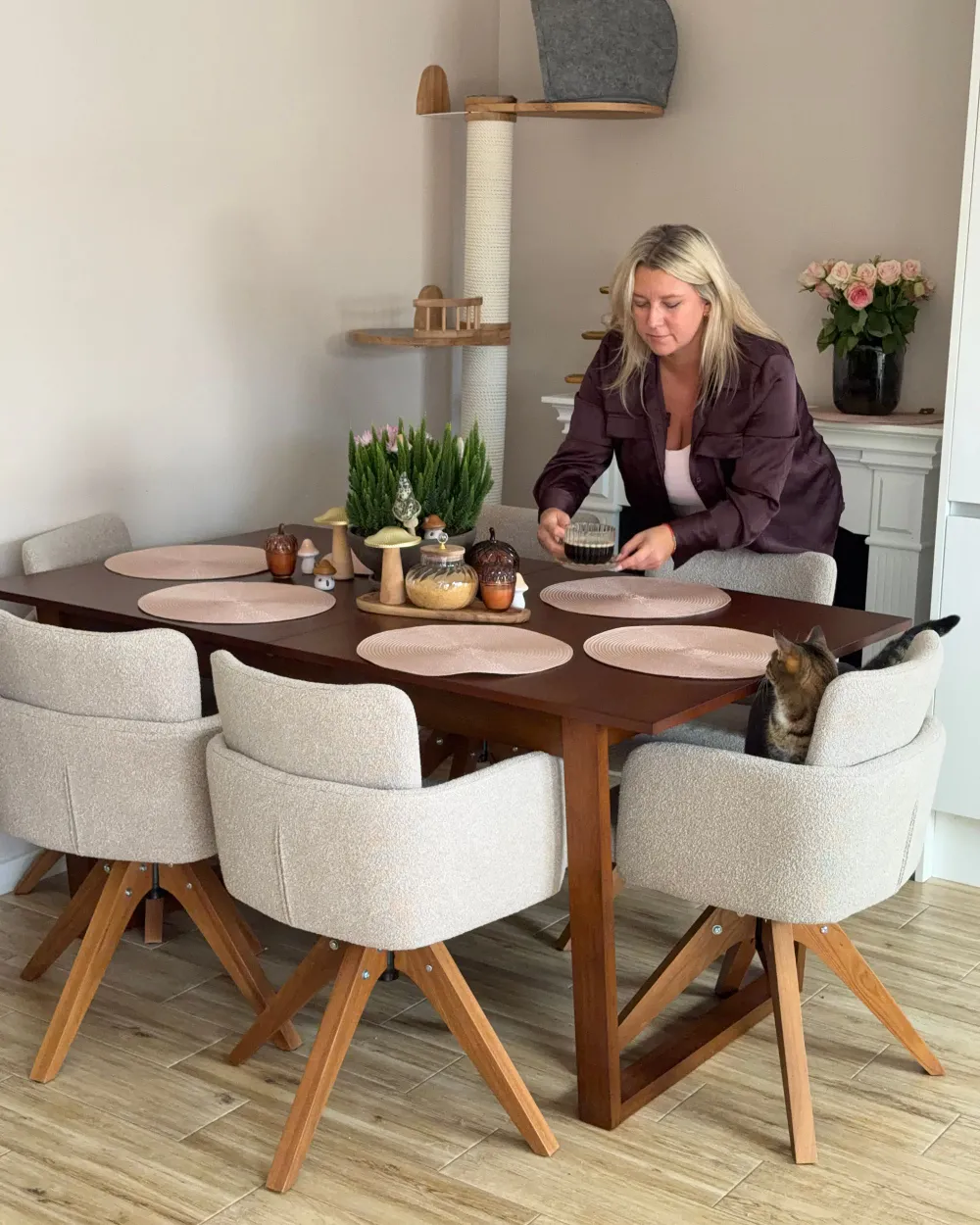 Extending Dining Table CAMDEN Dark Ash Wood 160/200 cm 95 cm_1174085