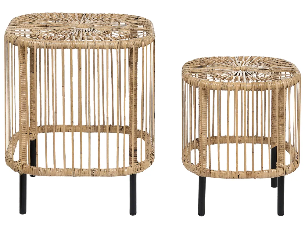 Set da giardino con tavolo 4 posti MARATEA/CESENATICO Rattan Naturale_878798
