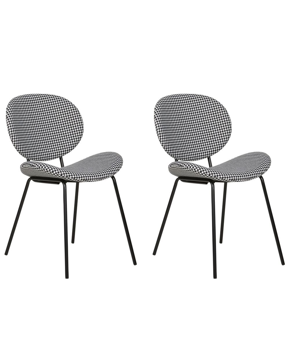 Lot de 2 chaises de salle à manger LUANA Noir/blanc
