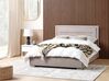 Letto matrimoniale con contenitore velluto tortora 160 x 200 cm ROUEN_843839