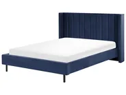 Bed Velvet VILLETTE 160 x 200 cm (EU King Size) Navy Blue_948281