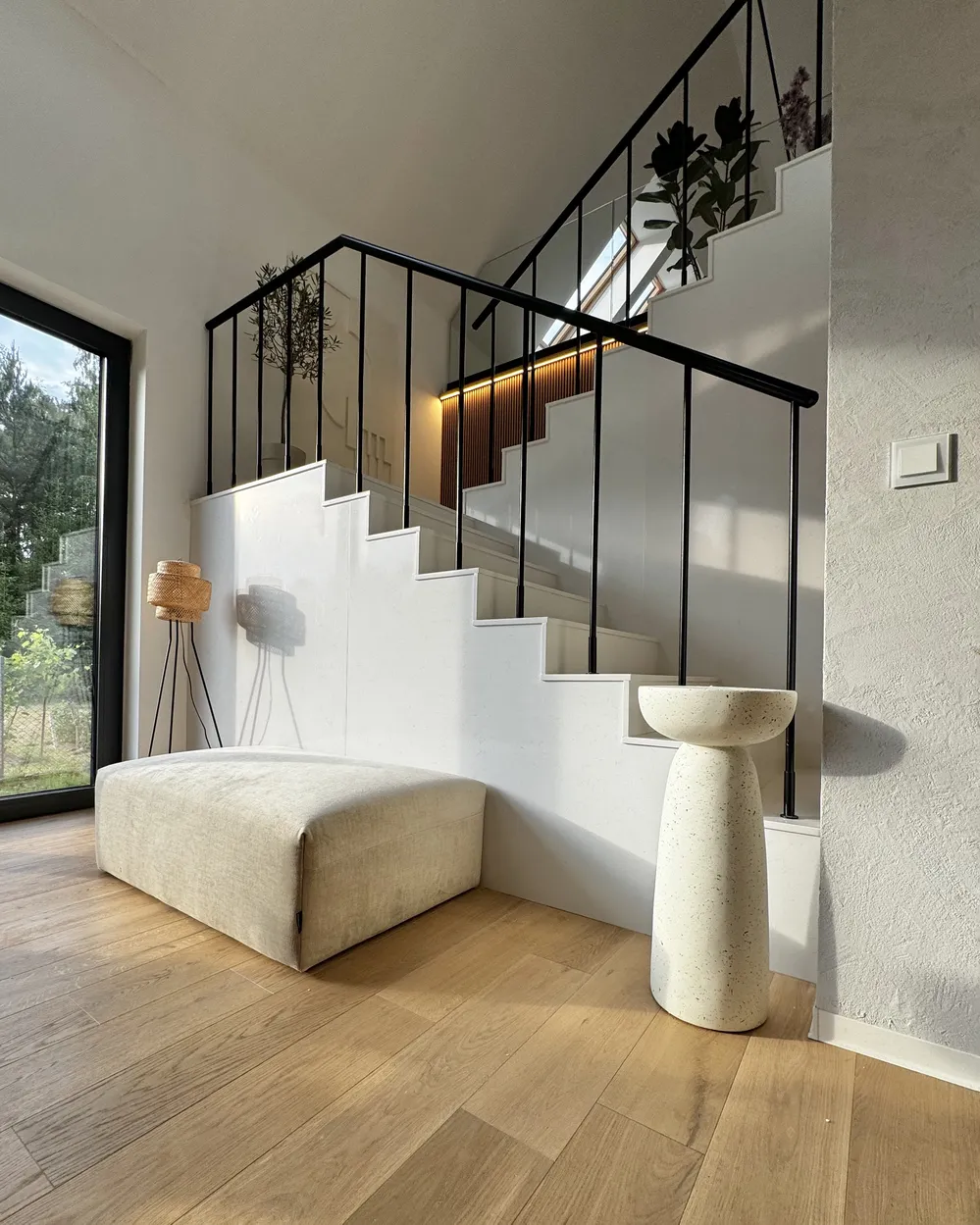 Side Table CADINI 33 cm 33 cm Terrazzo Effect Off-White_933339