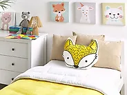Lot de 2 coussins décoratifs VADODARA 50 x 40 cm Coton Renard Jaune_1178364