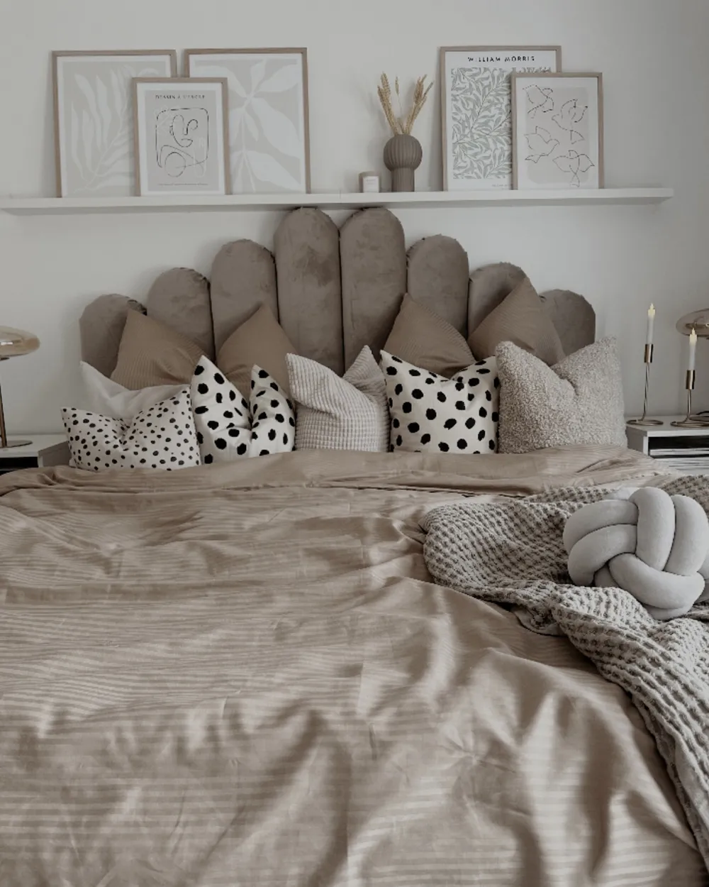 Dekbedovertrekset AVONDALE 135 x 200 cm Katoen-satijn Beige_858128