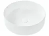 Countertop Basin TEBAR ⌀ 400 mm Ceramic Off-White