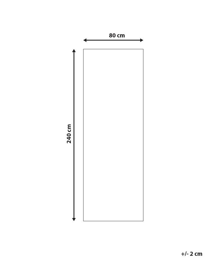 Runner Rug 80 x 240 cm Black and White KARUNGAL_831524