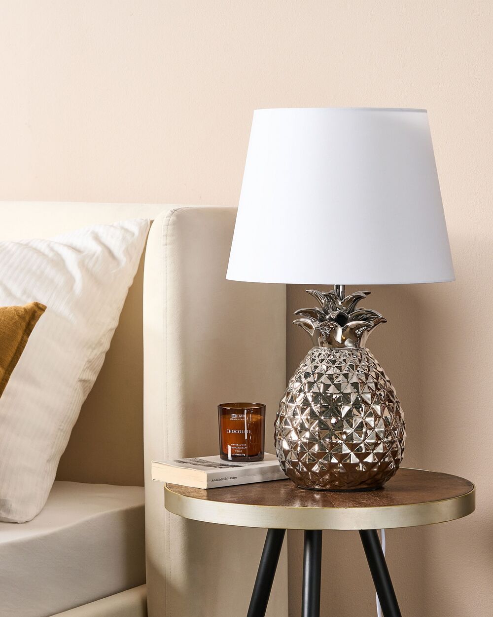 Silver pineapple table lamp on sale