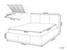 Sametová postel s úložným prostorem 180 x 200 cm světle béžová BOUSSE_862650
