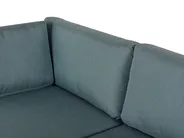 Garden Corner Sofa with Table 5 Seater MESSINA Metal Green Left Hand_676502