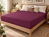 Fitted Sheet JANBU 180 x 200 cm Cotton Burgundy
