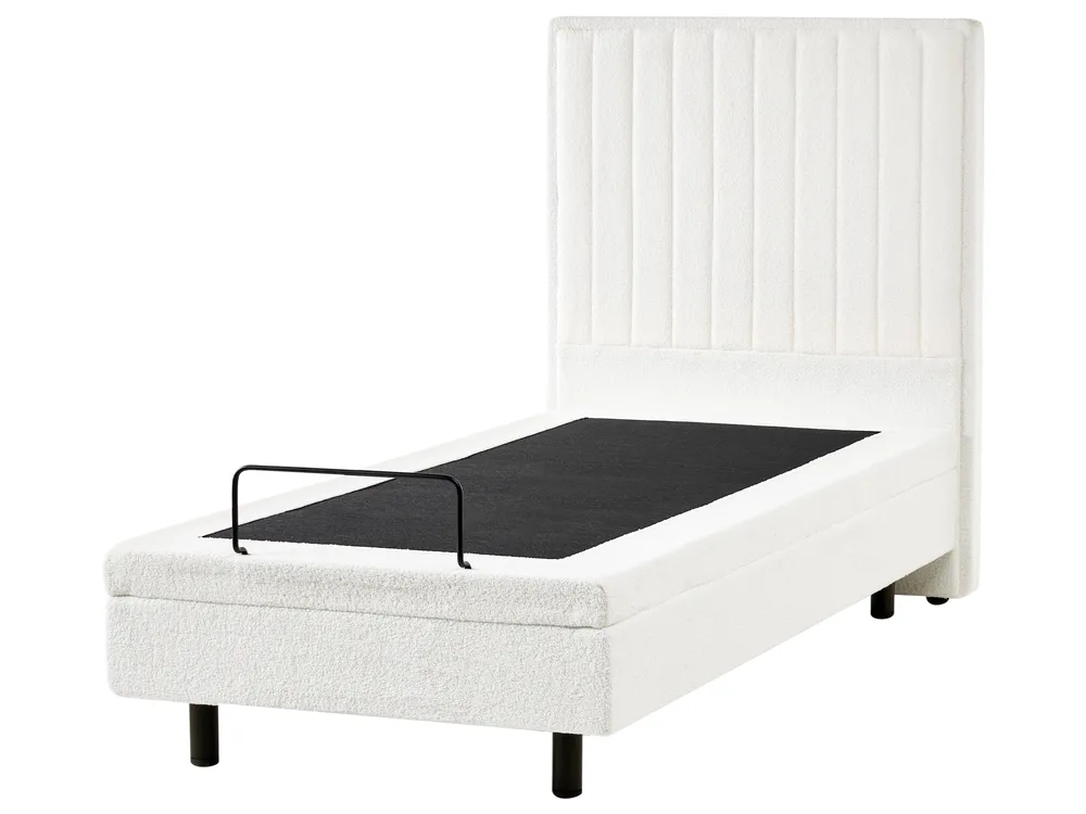Adjustable Bed Boucle DUKE II 90 x 200 cm (EU Single) Off-White_1026133