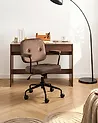 Desk Chair PAWNEE Velvet Brown