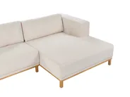 Corner Sofa 5 Seater VENG Corduroy Light Beige Left Hand_1010048
