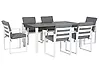 Conjunto de comedor exterior 6 plazas PANCOLE con cojines Metal Gris