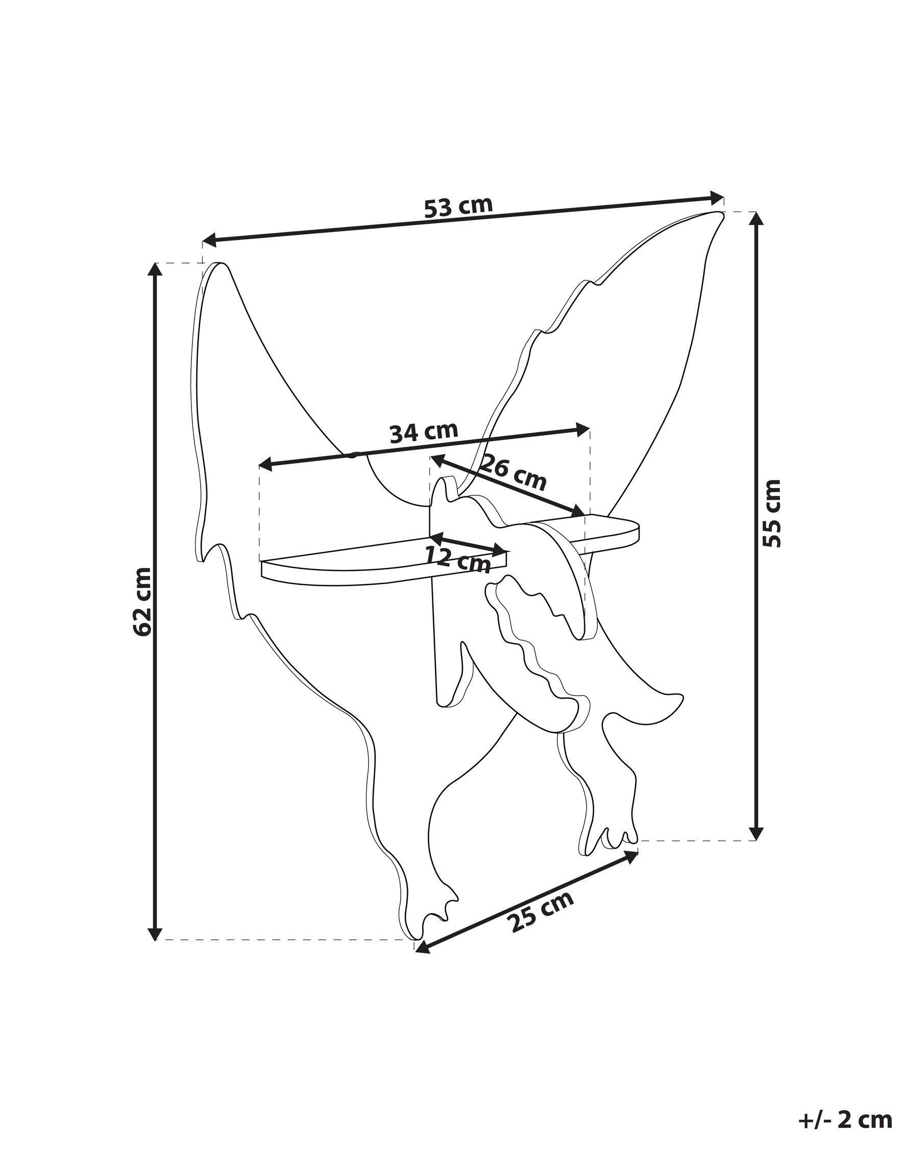 Wall Shelf Pterodactyl Light Green DURANGO_949140 Wall Shelf Pterodactyl Light Green DURANGO_949140